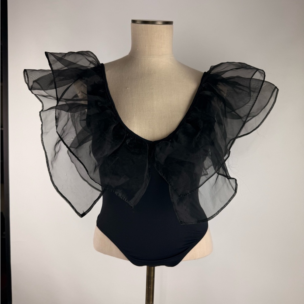 Zara Black Knit Bodysuit